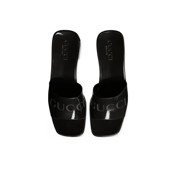 GUCCI 60mm Slide Sandal Black Rubber - Picture 7 of 10